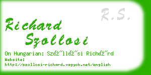 richard szollosi business card